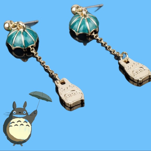 My Neighbor Totoro Umbrella Earrings - Picture 2 of 5